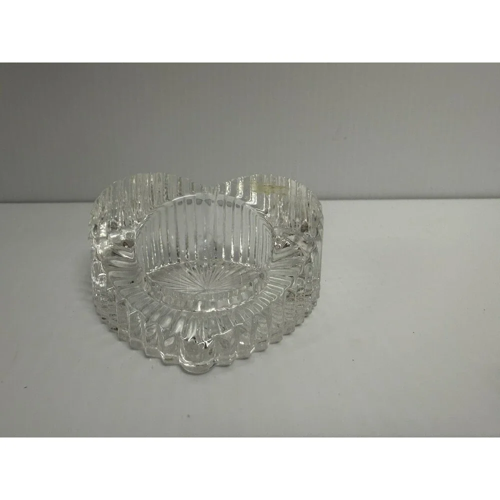 Heart Shaped Crystal Tea light Votive candle Holder By Partylite Retired Edition - Picture 3 of 4